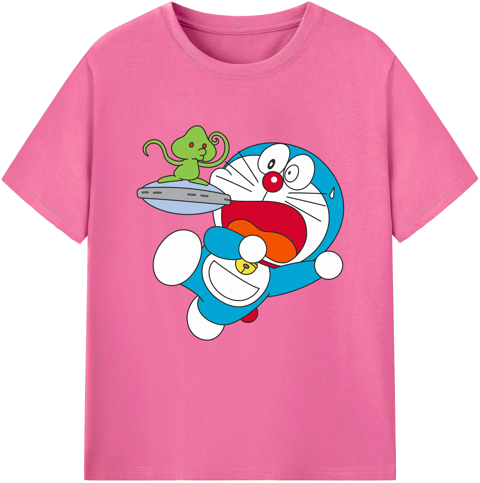 （画像用） ドラえもん Doraemon レディースカジュアルプリントTシャツ（綿100％）